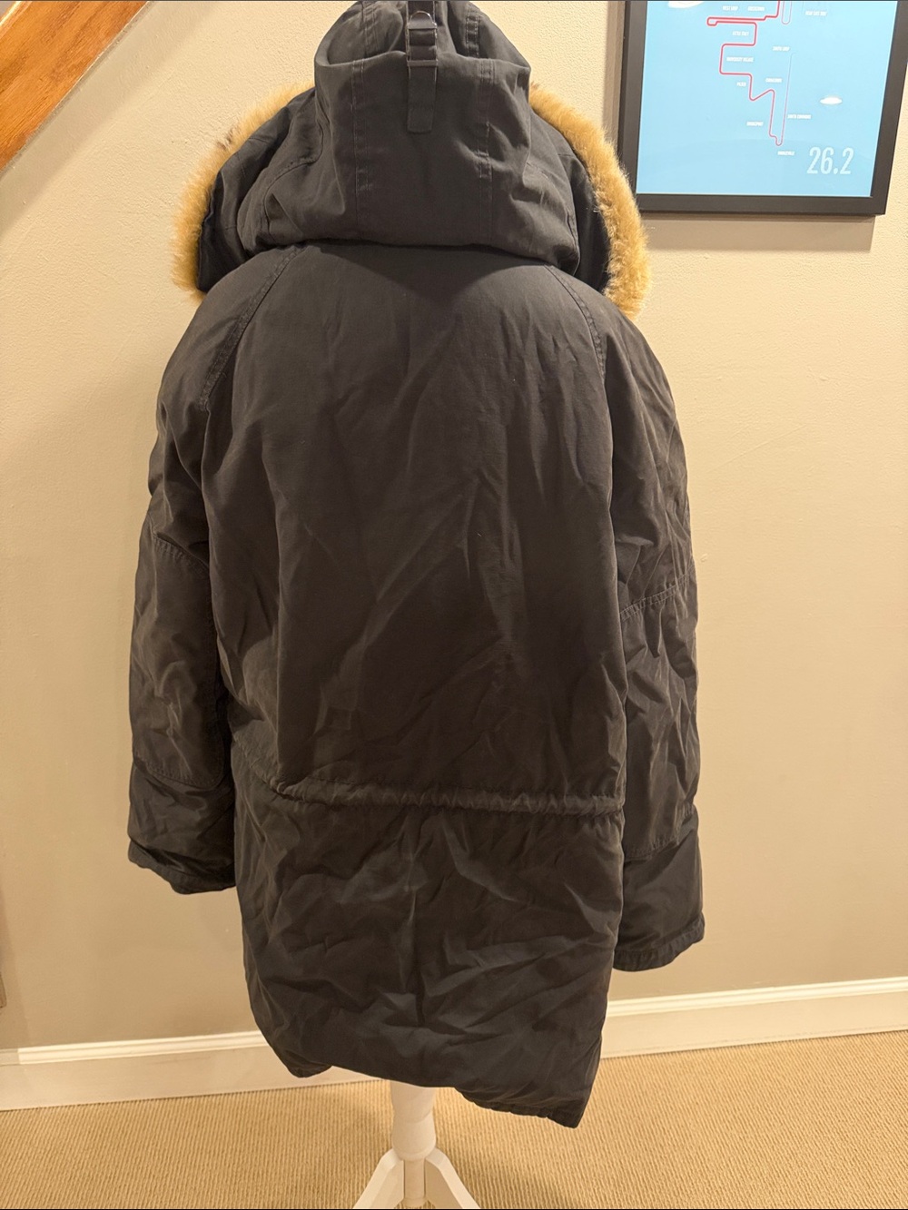 J. Crew Men's Military-Style Parka in Charcoal with Faux-Fur Trim - Picture 11 of 15